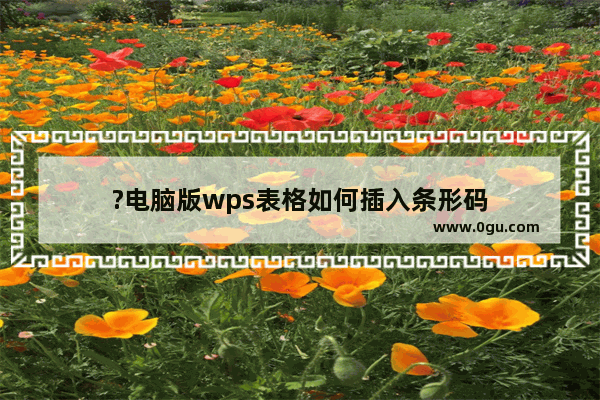 ?电脑版wps表格如何插入条形码