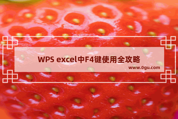 WPS excel中F4键使用全攻略