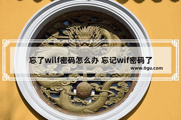 忘了wilf密码怎么办 忘记wif密码了怎么办