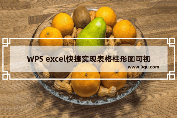 WPS excel快捷实现表格柱形图可视化