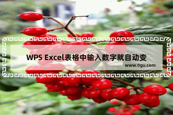 WPS Excel表格中输入数字就自动变了，该怎么办