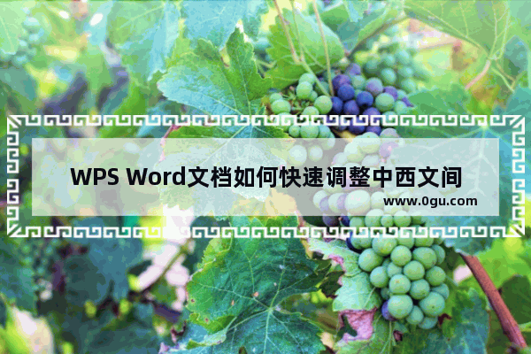 WPS Word文档如何快速调整中西文间的间距