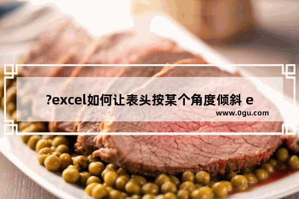 ?excel如何让表头按某个角度倾斜 excel设置表头方向的方法