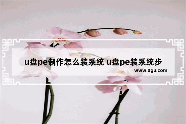 u盘pe制作怎么装系统 u盘pe装系统步骤