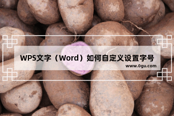 WPS文字（Word）如何自定义设置字号大小？