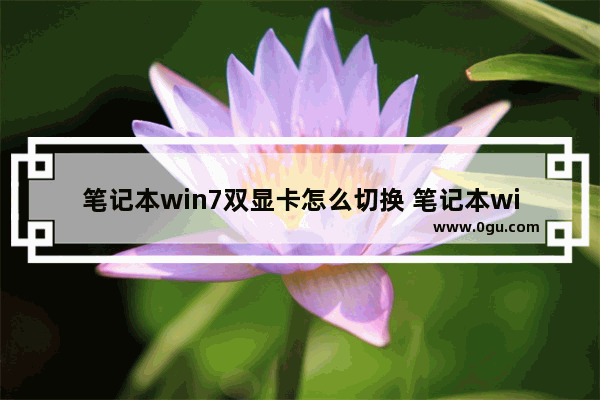 笔记本win7双显卡怎么切换 笔记本win7双显卡怎么切换到独立显卡