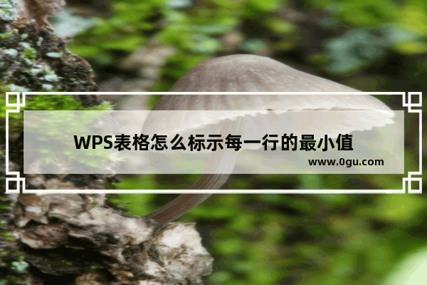 WPS表格怎么标示每一行的最小值