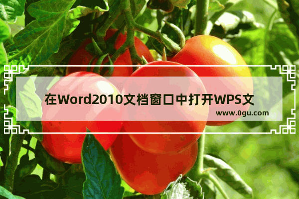 在Word2010文档窗口中打开WPS文档