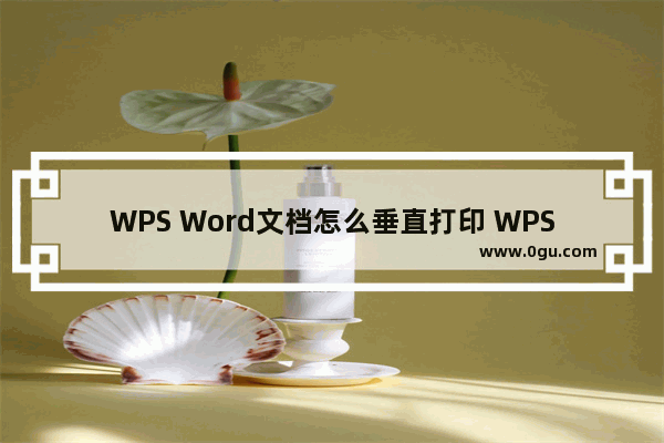 WPS Word文档怎么垂直打印 WPS Word文档设置垂直打印的方法