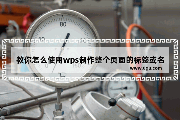 教你怎么使用wps制作整个页面的标签或名片