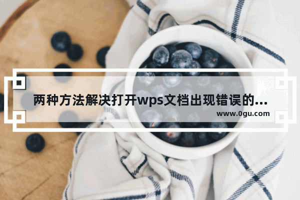 两种方法解决打开wps文档出现错误的问题