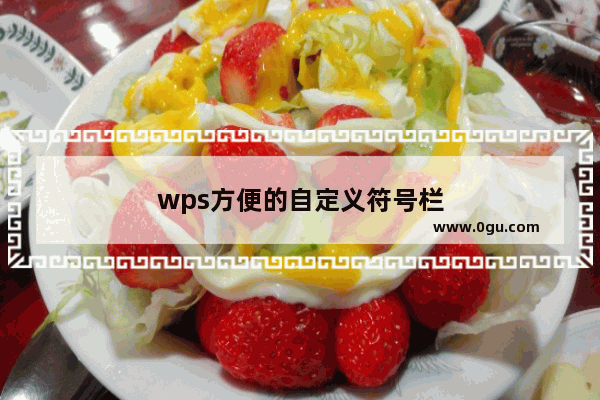 wps方便的自定义符号栏