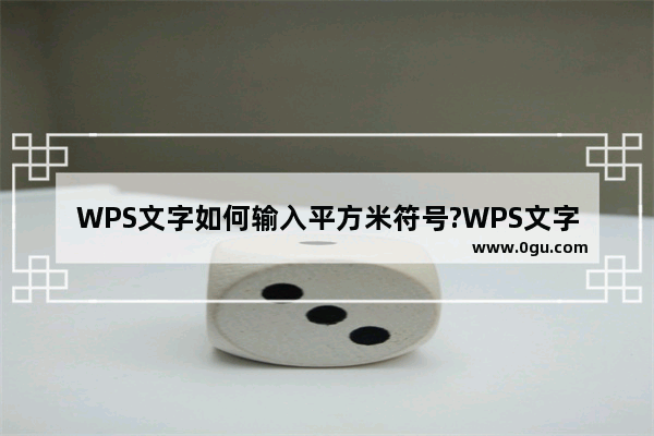 WPS文字如何输入平方米符号?WPS文字输入平方米符号的方法教程