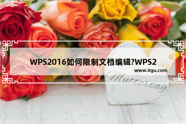 WPS2016如何限制文档编辑?WPS2016限制文档编辑的方法教程