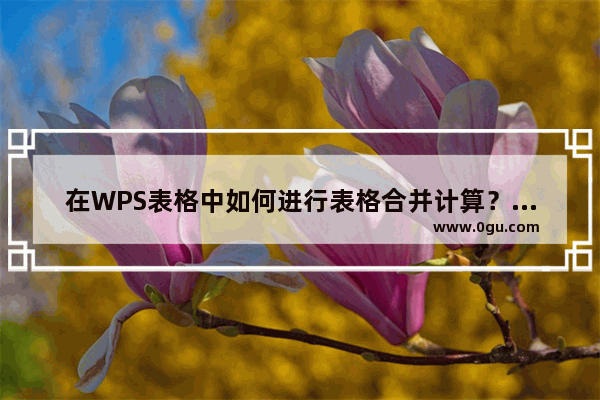 在WPS表格中如何进行表格合并计算？在WPS表格中进行表格合并计算的方法步骤