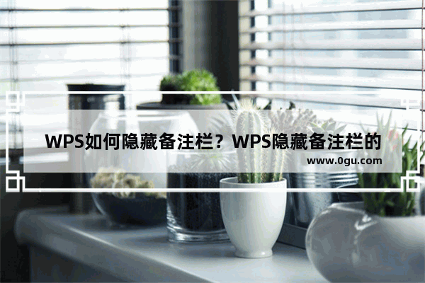 WPS如何隐藏备注栏？WPS隐藏备注栏的设置方法