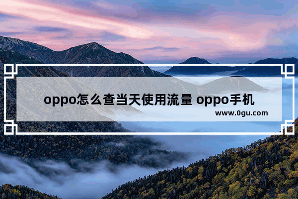 oppo怎么查当天使用流量 oppo手机怎么查当天流量使用详情