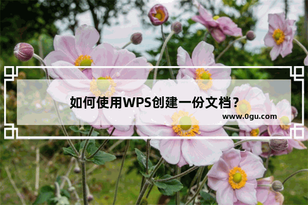 如何使用WPS创建一份文档？