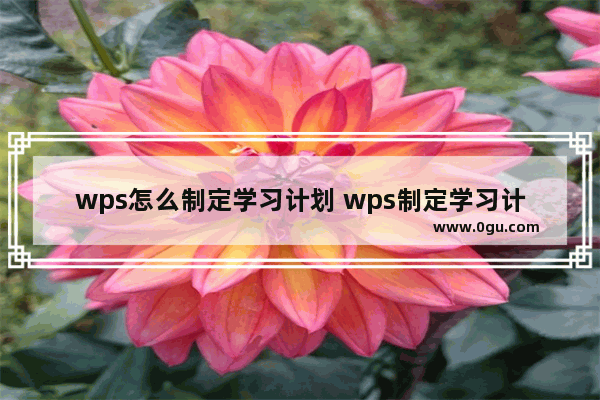 wps怎么制定学习计划 wps制定学习计划教程【详解】