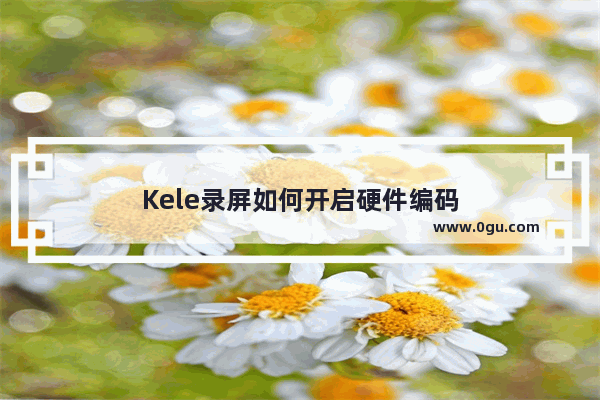 Kele录屏如何开启硬件编码