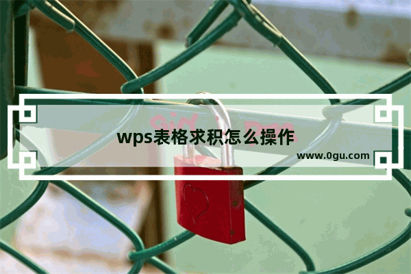 wps表格求积怎么操作