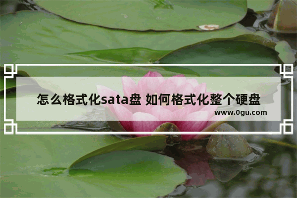 怎么格式化sata盘 如何格式化整个硬盘到出厂状态