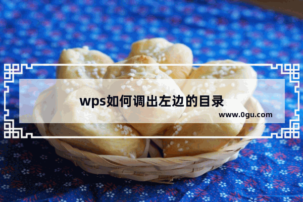 wps如何调出左边的目录