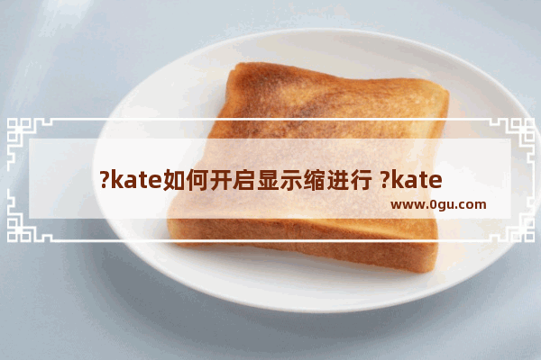 ?kate如何开启显示缩进行 ?kate设置自动检查文件缩进的方法