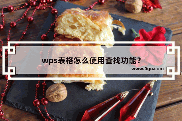 wps表格怎么使用查找功能？