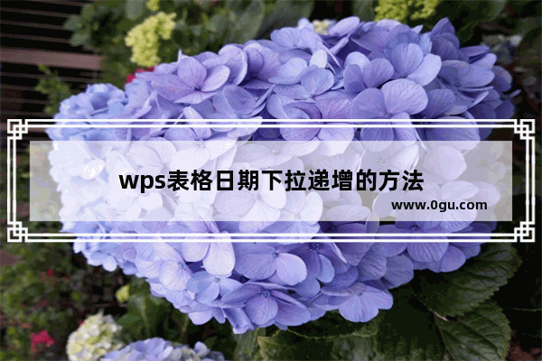 wps表格日期下拉递增的方法