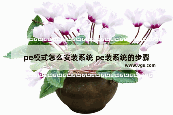 pe模式怎么安装系统 pe装系统的步骤