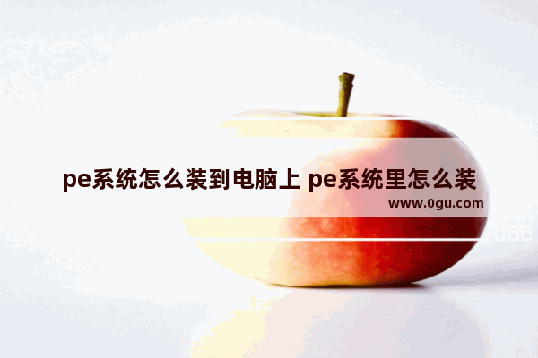 pe系统怎么装到电脑上 pe系统里怎么装系统