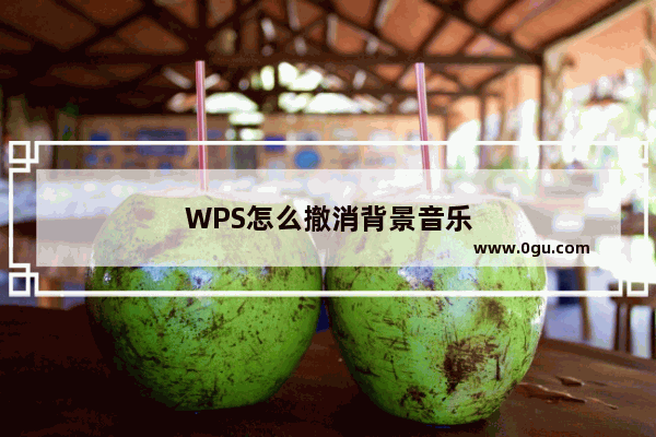 WPS怎么撤消背景音乐