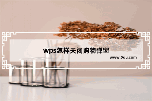 wps怎样关闭购物弹窗