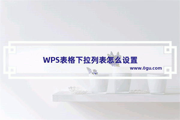 WPS表格下拉列表怎么设置