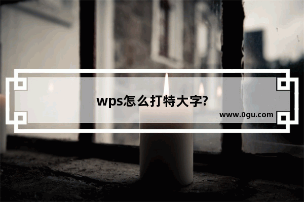 wps怎么打特大字?