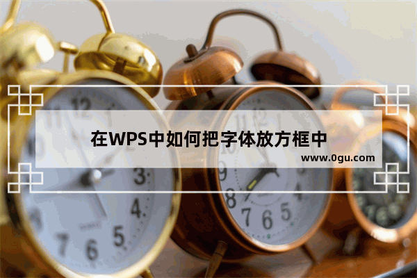 在WPS中如何把字体放方框中