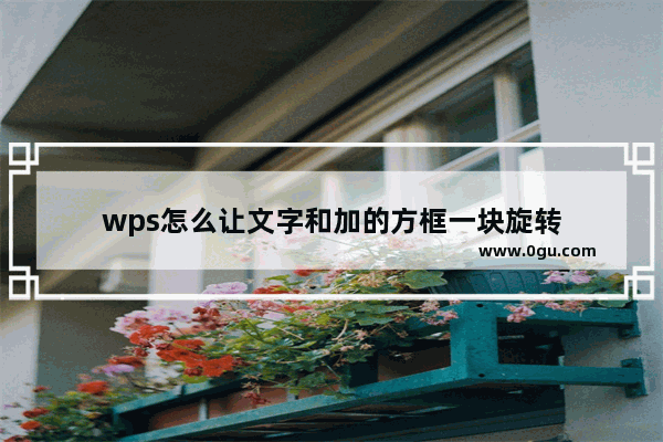 wps怎么让文字和加的方框一块旋转