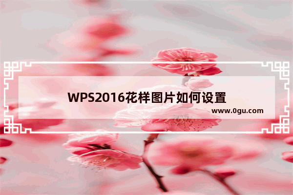 WPS2016花样图片如何设置