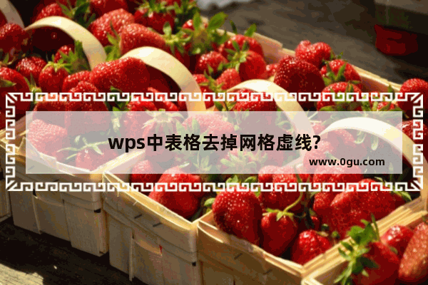 wps中表格去掉网格虚线?