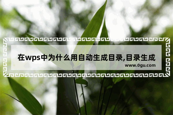 在wps中为什么用自动生成目录,目录生成不全呢?