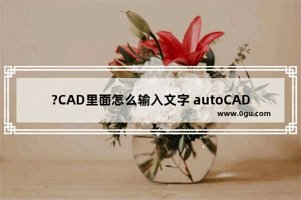 ?CAD里面怎么输入文字 autoCAD中输入文字内容的方法教程