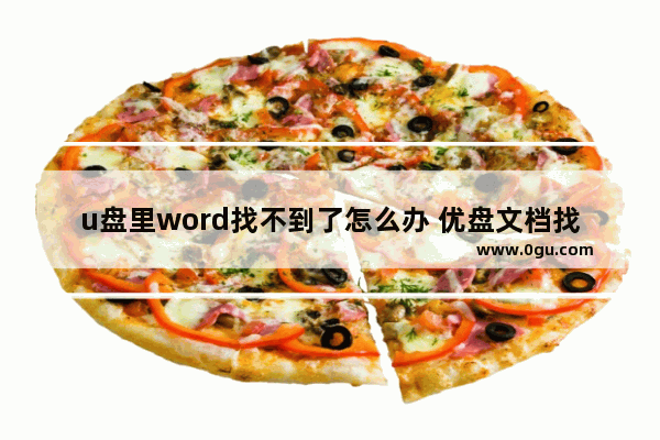 u盘里word找不到了怎么办 优盘文档找不到了