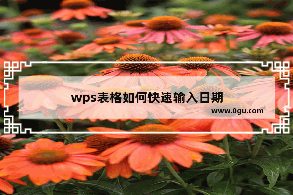 wps表格如何快速输入日期