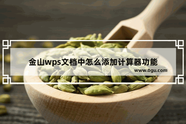 金山wps文档中怎么添加计算器功能