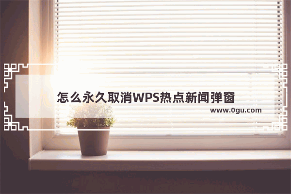 怎么永久取消WPS热点新闻弹窗