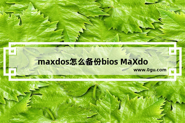 maxdos怎么备份bios MaXdos怎么备份坏硬盘里的文件