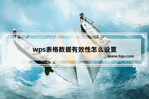 wps表格数据有效性怎么设置