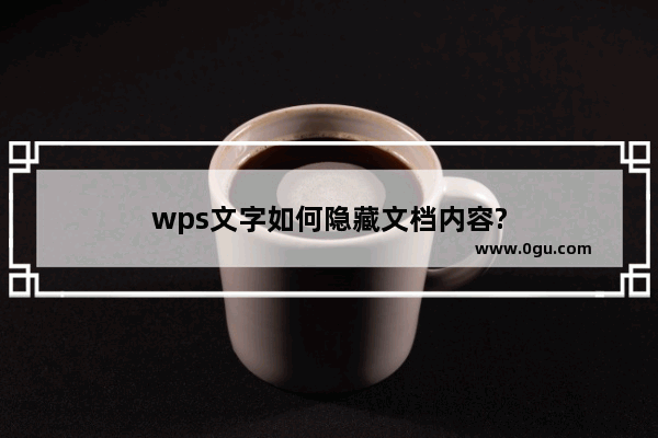 wps文字如何隐藏文档内容?