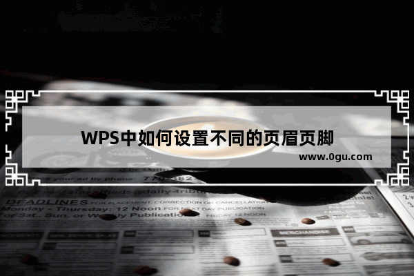 WPS中如何设置不同的页眉页脚